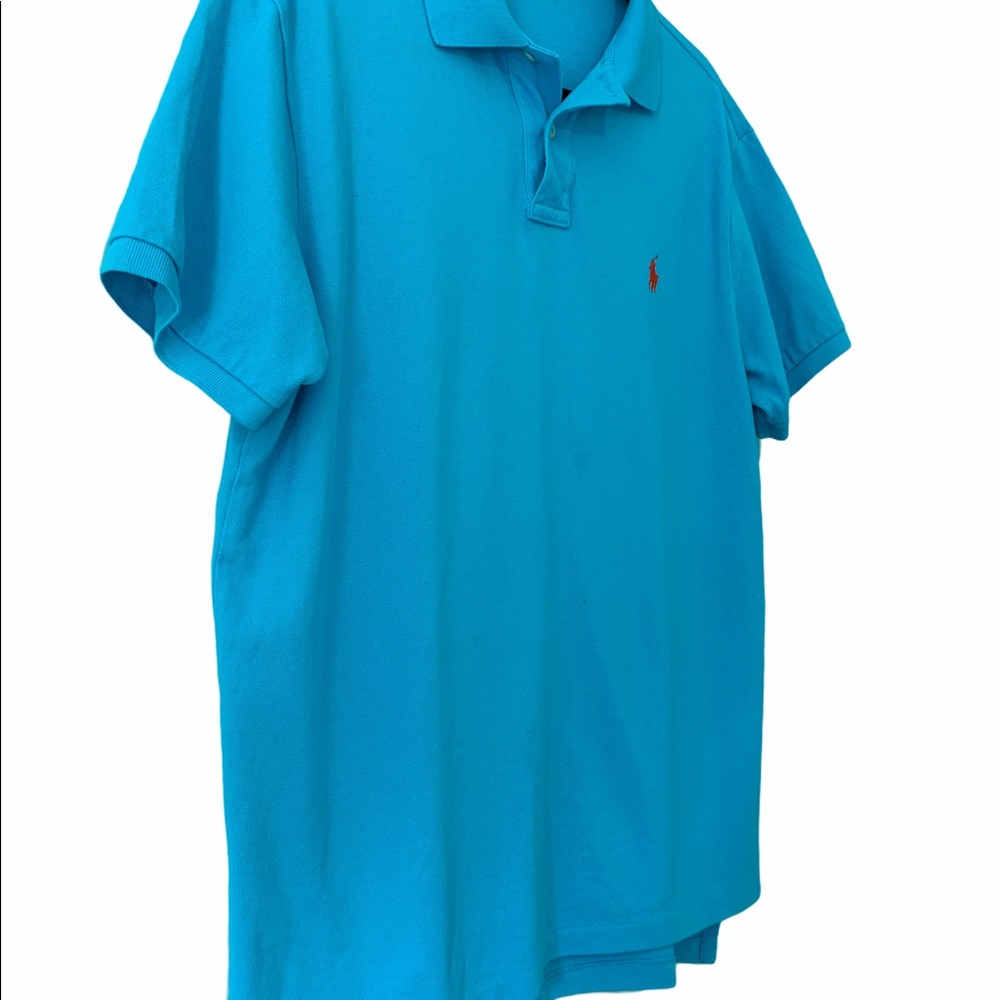 Ralph Lauren sporty great blue color polo L
